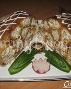 Курица, фаршированная блинами