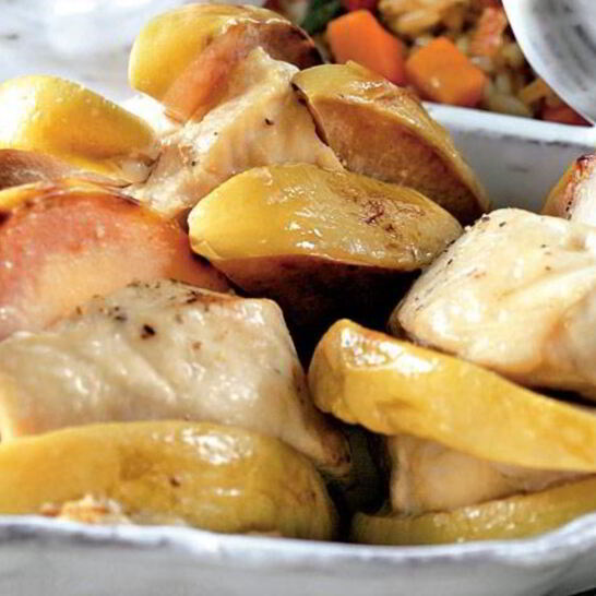 Рецепт курица с айвой