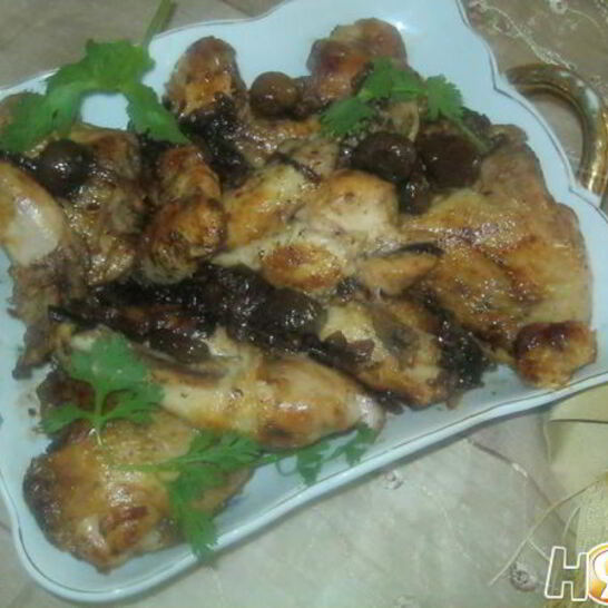 Рецепт курица с каштанами