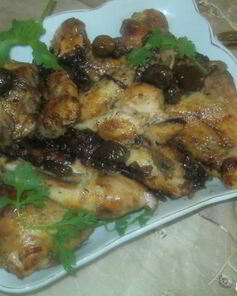 Курица с каштанами