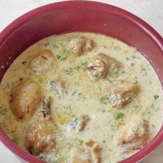 Рецепт курица в сметане с луком