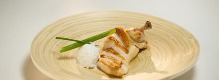 курица эрлайн с домашним кокосовым сорбетом. Шаг 4