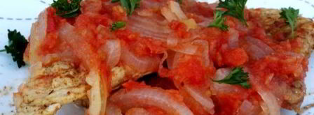 отбивные с луком и томатами в мультиварке. Шаг 14