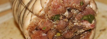 подчеревок в рукаве запеченный в духовке по-украински. Шаг 7