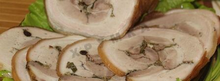 подчеревок в рукаве запеченный в духовке по-украински. Шаг 10