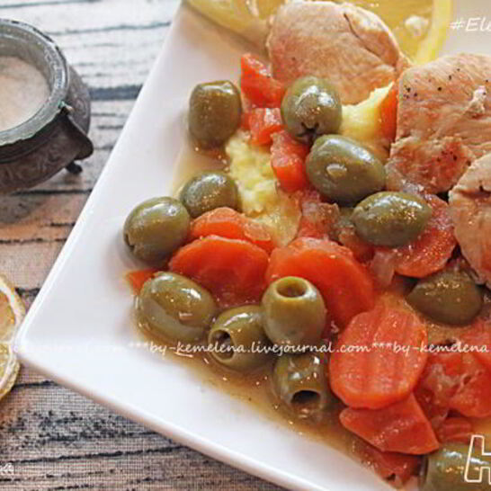 Рецепт тажин зейтун — алжирская курица с оливками