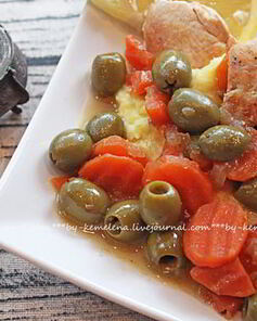 Тажин Зейтун — алжирская курица с оливками