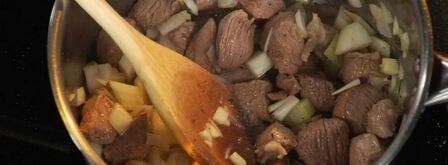 ягненок с кускусом, зернами граната и миндалем. Шаг 2