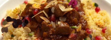 ягненок с кускусом, зернами граната и миндалем. Шаг 7