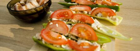 фаршированные перцы чили, запеченные на гриле. Шаг 3