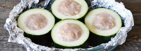 кабачки, фаршированные курицей. Шаг 10
