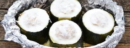 кабачки, фаршированные курицей. Шаг 13