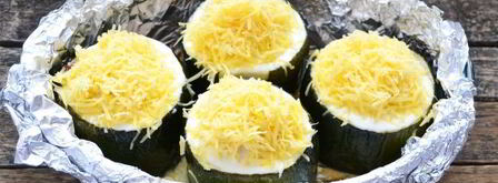 кабачки, фаршированные курицей. Шаг 14