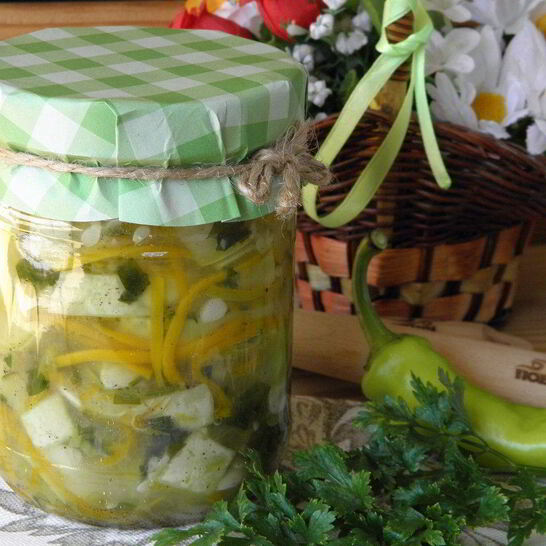 Рецепт кабачки под острым соусом