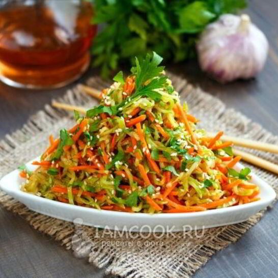 Рецепт кабачки с морковью по-корейски
