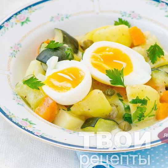 Рецепт кабачки тушеные с овощами