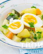 Кабачки тушеные с овощами