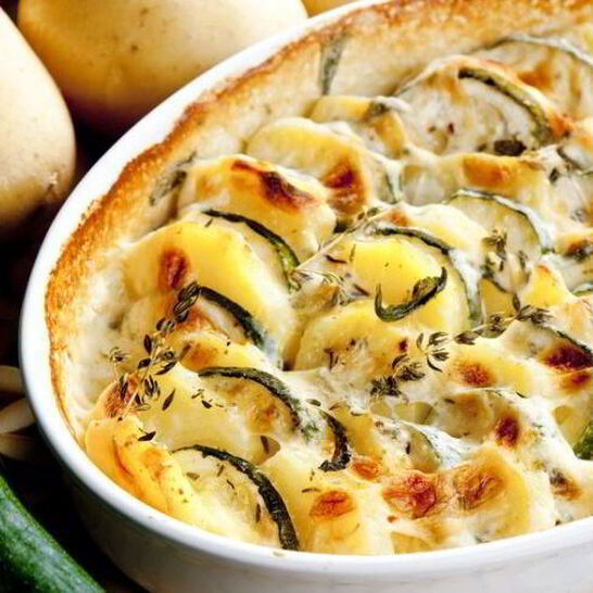 Рецепт кабачки запеченные с картофелем