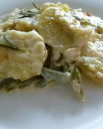 Картофель, запеченный с фасолью