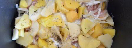 картофель, запеченный с курицей в сметане. Шаг 9