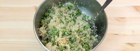 кус-кус с зеленым горошком и жареным луком. Шаг 11