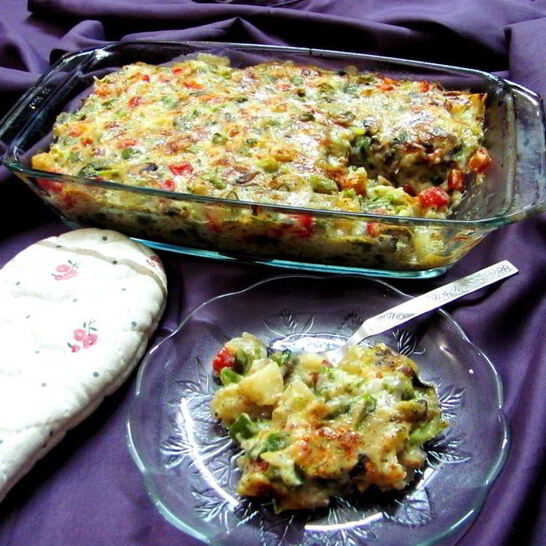 Рецепт овощи в духовке под сыром