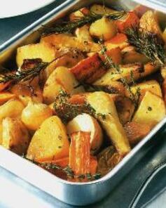 Овощи, запеченные в духовке