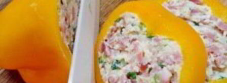 перец, фаршированный колбасой и сыром. Шаг 9