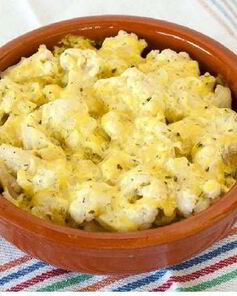 Цветная капуста тушеная в сметане