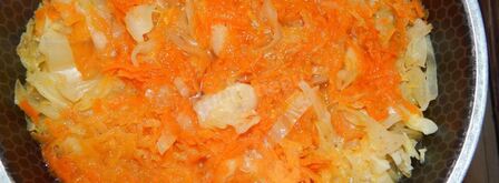 тушеная капуста с тыквой и морковью. Шаг 5