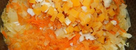 тушеная капуста с тыквой и морковью. Шаг 6