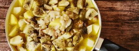 тушеная картошка с мясом в сковороде. Шаг 14