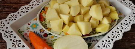 тушеная картошка с мясом в сковороде. Шаг 7