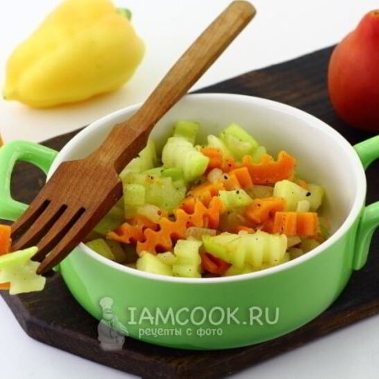 Рецепт тушеные кабачки с морковью и луком