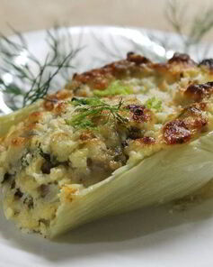 Запеченный фаршированный фенхель