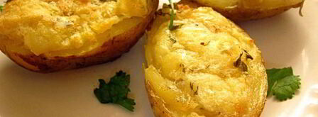 запеченый картофель, фаршированный сыром и зеленью. Шаг 8