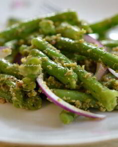 Зеленая фасоль с оливками