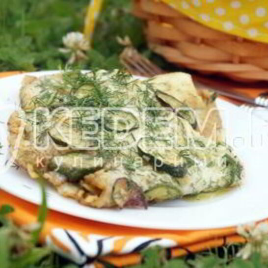 Рецепт жареные кабачки с яйцом