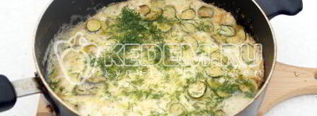 жареные кабачки с яйцом. Шаг 7