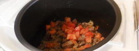 говяжья печень с картофелем в мультиварке. Шаг 5