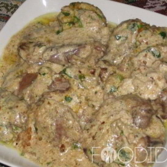 Рецепт говяжья печень в сметане