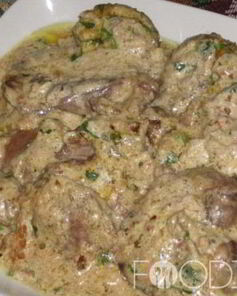 Говяжья печень в сметане