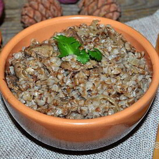 Рецепт греча с куриной печенью