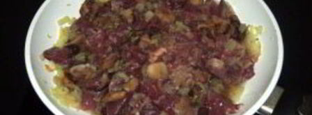 гусь с гречкой, грибами и печенью в рукаве. Шаг 5