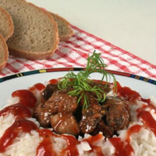 Рецепт гусиная печень в томатном соусе