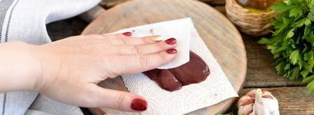 индюшиная печень с персиками. Шаг 3