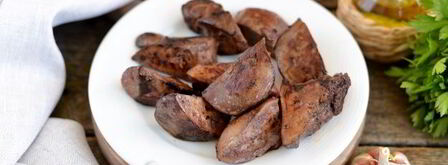 индюшиная печень с персиками. Шаг 4