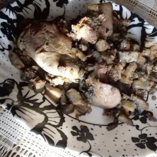 Рецепт куриная печень с грибами