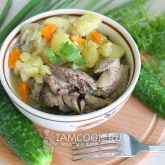 Рецепт куриная печень с картошкой в мультиварке