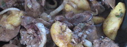 куриная печень с яблоками и майораном. Шаг 4